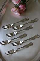 Basita, komplet posrebrzanych widelczyków do ciasta, dł.14cm, kpl.6szt