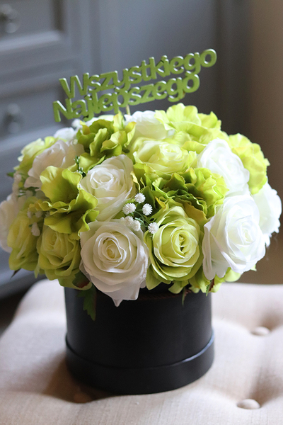 BestWishes, napis - życzenia do kompozycji, Wszystkiego Najlepszego, wym.5x17cm