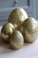 Gold Easter, dekoracja wielkanocna figurka jajo, wys.15cm