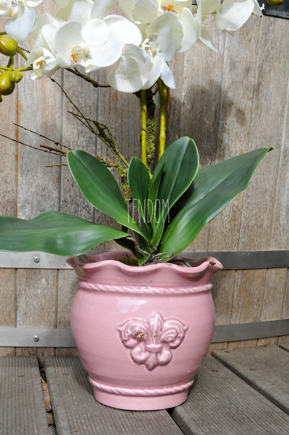 sztuczny storczyk Tenesse Pink w kolorze naturalnej bieli, wys. ok. 66cm