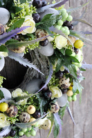 śliczny wielkanocny wianek Sandra, śr.32cm