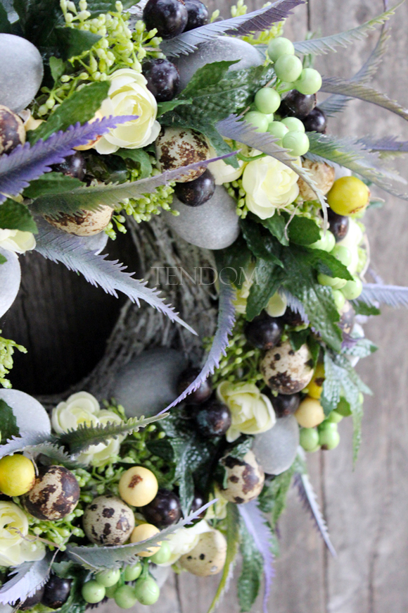 śliczny wielkanocny wianek Sandra, śr.32cm