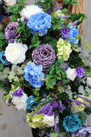 dekoracja / wiązanka nagrobna XL Niebieska, dł.100cm