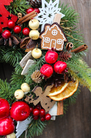 bożonarodzeniowy wianek stroik Przytulne Domostwo śr.29cm  