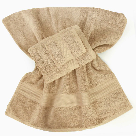 bawełniany ręcznik Carmen beżowy, wym.70x140cm