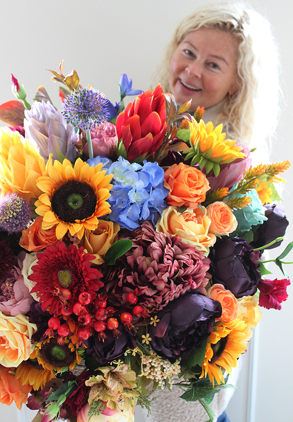 ekskluzywny jesienny kosz Meluzyna, wys.78cm, śr.70cm 