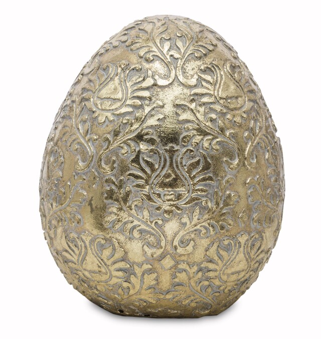 Gold Easter, dekoracja wielkanocna figurka jajo, wym.18x14x14cm
