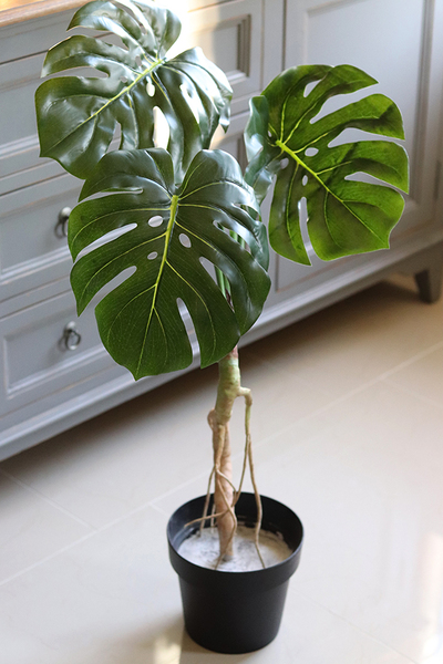 Drzewko Monstera, sztuczne drzewo w doniczce, wys.124cm
