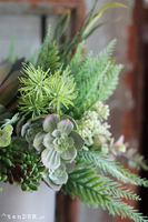 Arizona, flowerbox z sukulentami, wys.40cm 