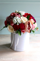 bogaty flowerbox z różami, Olianna, wys.35cm