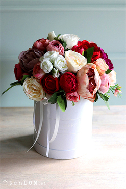 bogaty flowerbox z różami, Olianna, wys.35cm