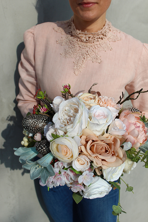 Tesla kompozycja wielkanocna w szklanym naczyniu wys.33cm