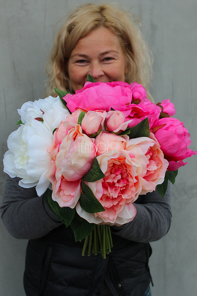 bukiet kwiatów piwonii Peonia 3, wys.35cm