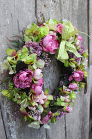 kwiatowy wianek na drzwi Makutra, śr.40cm 