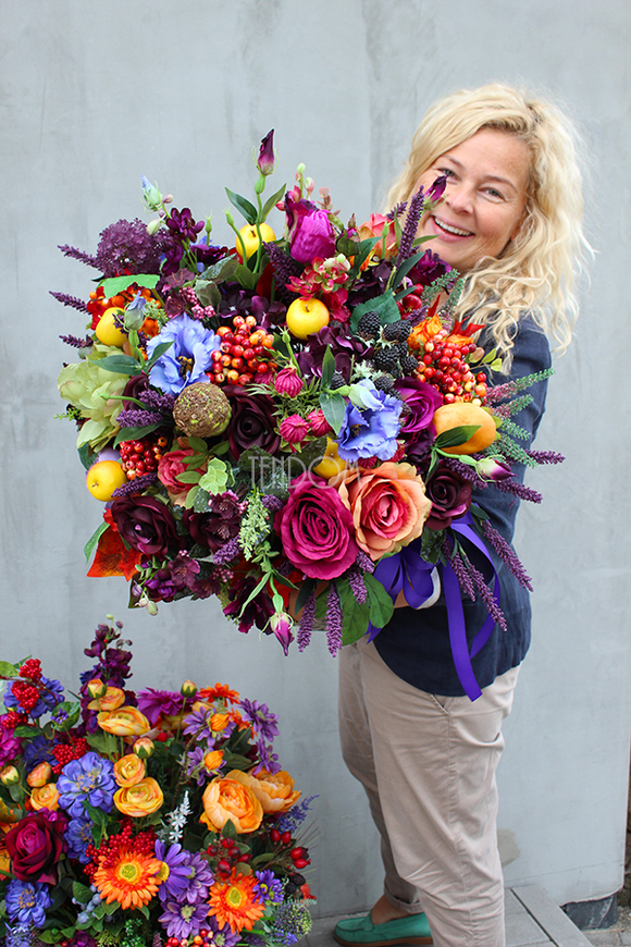 bogaty jesienny kosz Idzie Jesień, wys.65cm  