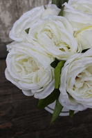 kompozycja kwiatowa / bukiet Flowerbox biała peonia 3, wys.27cm