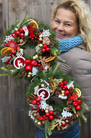 bożonarodzeniowy wianek stroik Przytulne Domostwo śr.29cm  