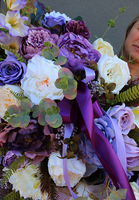 Violet Cleo, wiązanka nagrobna w fiolecie, dł.88cm 