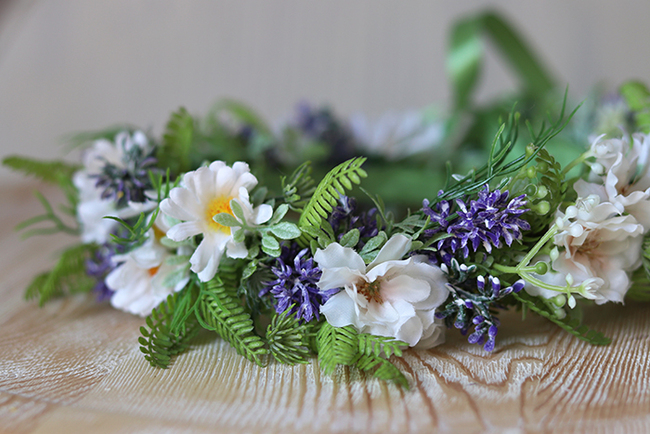 Noc Świętojańska, kwiatowy wianek na głowę, rozmiar uniwersalny