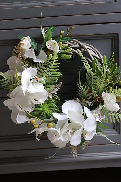egzotyczny wianek Orchidea Kamoa 2, śr.35cm