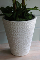 duży sztuczny storczyk w białej donicy, Milena Jerano 2, wys.124cm 