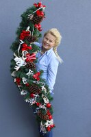 girlanda skandynawska Renifer, dekoracja na stół / kominek / balustradę, dł.150cm