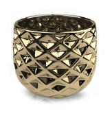 Galicja Gold, złota osłonka z geometrycznym wzorem, wys.13cm