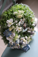 Blue Relis, wielkanocny asymetryczny wianek z gąską, śr.30cm