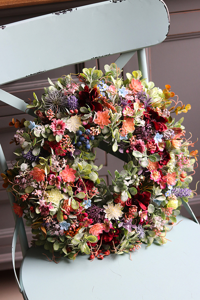 Kerana, barwny wianek na drzwi, śr.36cm