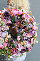 Caryca Purple, bajeczny kwiatowy wianek, śr.47cm