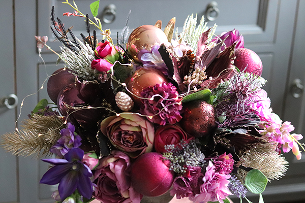 kompozycja świąteczna w pucharze, Selina, wym.39x53cm