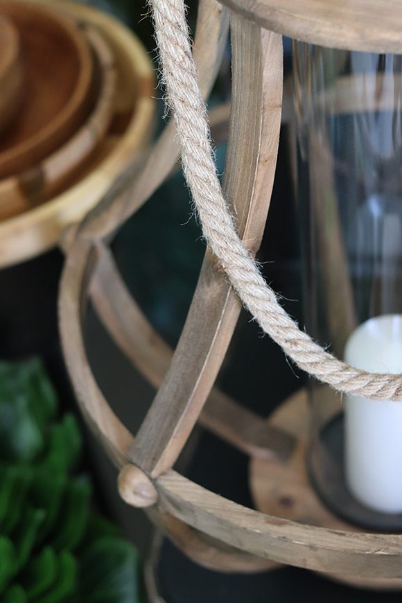 Garden Lampion pękaty B, wys.61cm z liną 