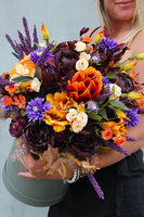 Autumn, jesienna kompozycja kwiatowa / bukiet / Flowerbox wys.52cm  