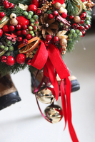 Rodzinne Święta, bożonarodzeniowy wianek na drzwi stroik na stół, śr.48cm