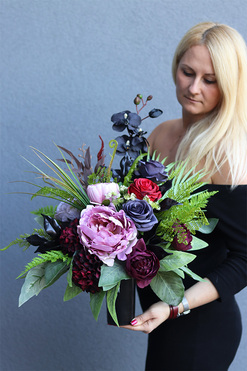 Malancholio, elegancki bukiet nagrobny, wys.55cm