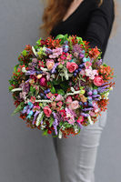 atrakcyjny kwiatowy wianek, Monisa Heather, śr.33cm