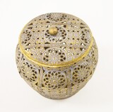 Indie Gold A, ażurowy pojemnik, wym.13x13.5cm