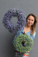 dekoracyjny wianek Lawendowy, śr.34cm
