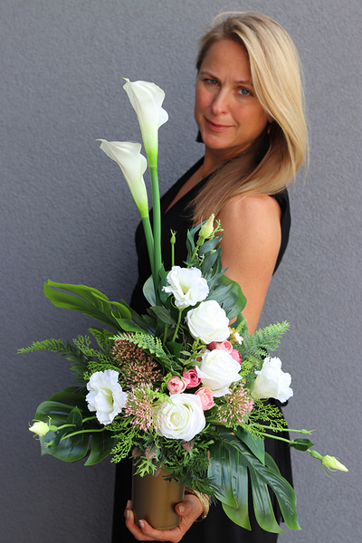 Maria 2, elegancki bukiet nagrobny, wys.70cm