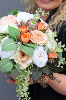 Supreme, kompozycja kwiatowa / bukiet, w lustrzanej donicy, wys.30cm