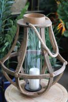 Garden Lampion pękaty B, wys.61cm z liną 