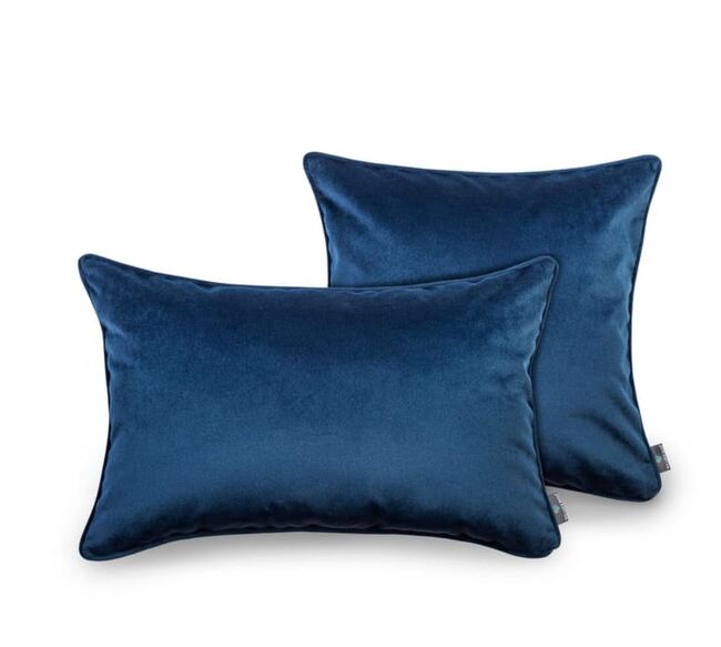 poduszka dekoracyjna welurowa, Velvetia, błękit królewski, wym.50x50cm