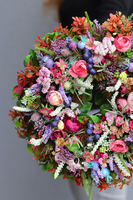 atrakcyjny kwiatowy wianek, Monisa Heather, śr.33cm