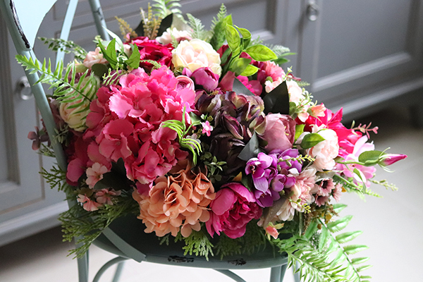 Janina New, kompozycja kwiatowa nagrobna wys.35cm