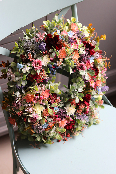 Kerana, barwny wianek na drzwi, śr.36cm 