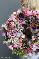 Caryca Purple, bajeczny kwiatowy wianek, śr.47cm