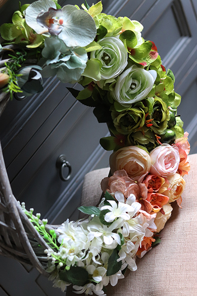 cudowny wianek na drzwi Kwiatowy, śr.39m  