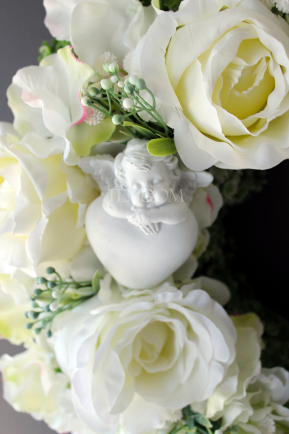 dekoracyjny wianek na drzwi Pierwsza Komunia 2, śr.42cm