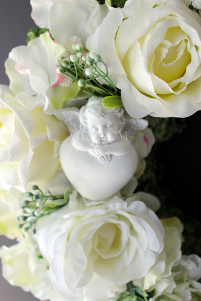 dekoracyjny wianek na drzwi Pierwsza Komunia 2, śr.42cm