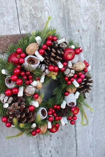 elegancki wianek na drzwi, Witajcie w domu, śr.27 cm